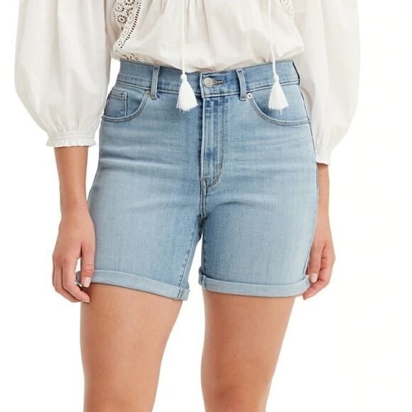 Levi's New Mid-Rise Mid-Length Jean Shorts - Picture 6 of 10